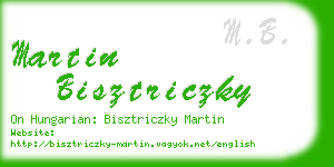 martin bisztriczky business card